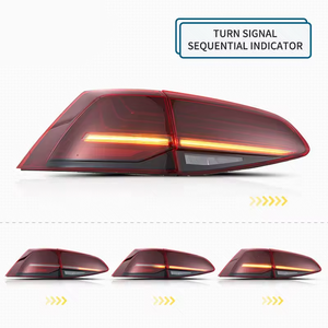 Luci Posteriori a LED con Indicatore di Direzione Sequenziale per Volkswagen <span class=keywords><strong>Golf</strong></span> MK7 MK7.5 Hatchback 2013 2014 2015 2016 2017 2018 2019 2020 - Product Image 4