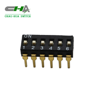 Interruptor DIP Negro de la Serie CDH con Paso de 2.54 mm, Interruptor DIP de 1/2/3/4/5/6/7/8/9/10/11/12 Posiciones