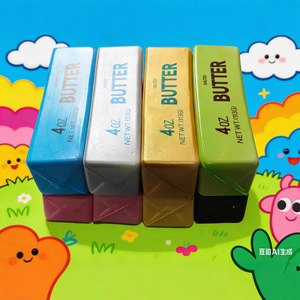 ของเล่นบีบคลายเครียดรูปแท่งนมสตรอว์เบอร์รี่สีสันสดใส เนื้อนุ่มคล้ายเนย PU ไม่เป็นฟอง ของเล่นบีบคลายเครียดรูปอาหาร - Product Image 4