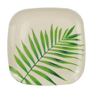 Piatto da portata quadrato in melamina a tema estivo tropicale da 8 pollici <span class=keywords><strong>per</strong></span> colazione e antipasti - Product Image 3