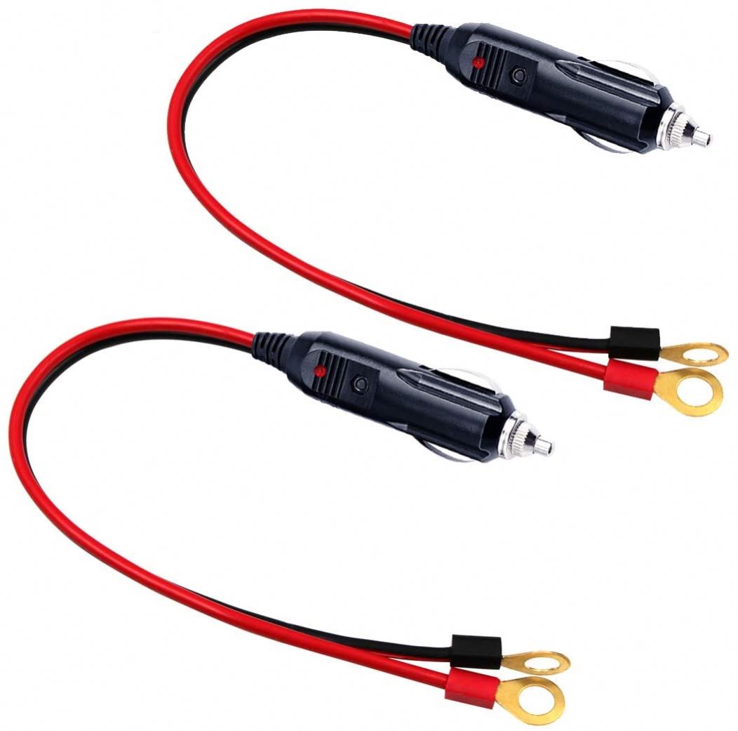 12v female car cigarette lighter socket/plug/connector 12V 30A Female Car Cigarette Lighter Socket Adapter with Terminal Wire  Harness, Black & Red, CE Certified for Vehicle Use