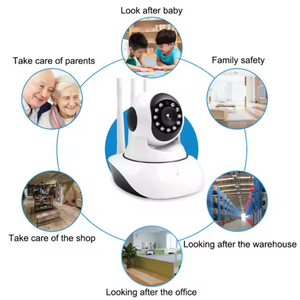 Bán hàng nóng Nhà Hệ thống an ninh hai chiều âm thanh không dây tự động theo dõi 3 Antenna PTZ 3MP mạng Máy ảnh CMOS cảm biến H.264 video - Product Image 6