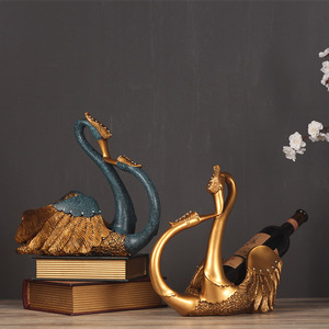 Porte-vin Swan en résine, décoration moderne pour salon, bar, restaurant - Product Image 4