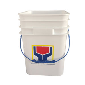 Wholesale 20L square Plastic Pail Food Grade Plastic <strong>Bucket</strong> With Lid Can Printing logo <strong>Donation</strong> <strong>Bucket</strong> - Product Image 5