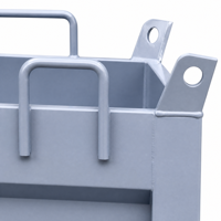 Contenedor de Descarga Automática Personalizado para la Industria del Reciclaje y Recolección de Residuos de Construcción, Fabricación OEM