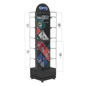ชั้นวางจอแสดงผลโลหะแบบเคลื่อนย้ายได้สำหรับร้านค้าและห้างสรรพสินค้าอุปกรณ์เสริมโทรศัพท์มือถือแบบปรับแต่งได้สี่ด้าน - Product Image 1