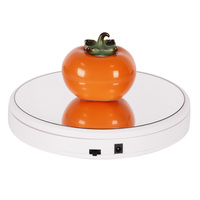 Support de présentation rotatif en ABS de 20 cm (8 pouces) pour les arts et l'artisanat, avec miroir ou face en tissu, rotation à 360 degrés, plateau tournant électronique