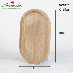 Bắc Âu Nhỏ 3PC Thiết Kế Handmade Hình Bầu Dục Keo Gỗ Gỗ Tự Nhiên Sushi Hình Bầu Dục Trang Chủ Trang Trí Phục Vụ Khay Gỗ Quả Óc Chó - Product Image 4