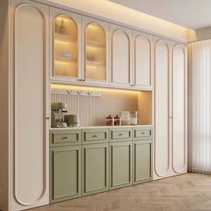Armoire de style crème légère française, design personnalisé, luxe léger, salon, chambre à coucher, avec barre lumineuse LED - Product Image 1