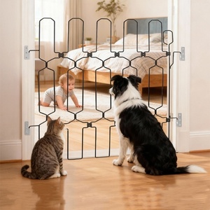 Penghalang pintu dapat ditarik logam, mudah dipasang pengaman gerbang anjing dapat ditarik untuk pintu depan - Product Image 5
