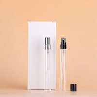 Vide tubulaire 10ml Portable Mini testeur d'échantillon de parfum atomiseur parfum flacons en verre pulvérisateur avec emballage en boîte