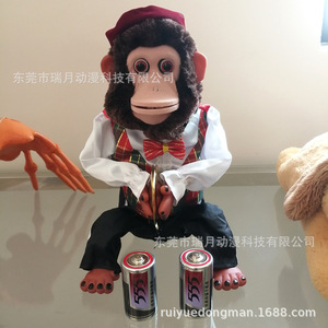 Electric Monkey Doll Plush Drum Toy <b>Battery</b> <b>Operated</b> With Sound For Kids 2 4 Years Unisex - Product Image 1
