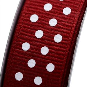 Nastro in Raso Ecologico a Doppia Faccia da 1,5 Pollici con Pois, Goffratura in Lamina d'Oro e Cuori Olografici per San Valentino - Product Image 5