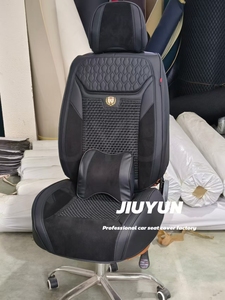 Coprisedili universali personalizzabili in seta di ghiaccio-tessuto Oxford antigraffio con cuciture rinforzate per camion/suv - Product Image 6