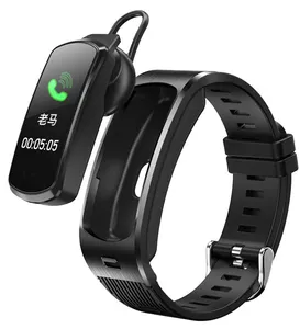 M6 smartband כושר צמיד צמיד 2 ב 1 שעון ואוזניות אוזניות עם שיחות תכונה עמיד למים ספורט חכם שעון