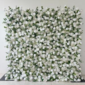 Popular 8x8ft White Ostrich <strong>Feather</strong> Wall Roll Up Cloth Back Flower Wall <strong>Wedding</strong> <strong>Decor</strong> Backdrop - Product Image 5