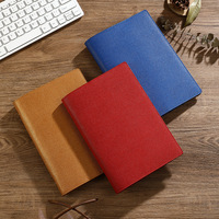 Carnet de notes A5 DABENYING SYHY-03 en similicuir à feuilles mobiles, avec couverture amovible, pour réunions, reliure à agrafes et colle