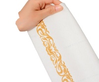 Impression personnalisée de papier de serviette Airlaid en bois vierge de luxe coloré ou serviettes en papier ordinaire