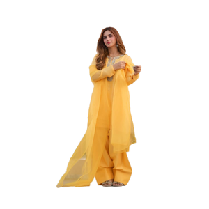 Chemisier moderne à paillettes en georgette polyester Salwar Kameez non cousu Embellissement de perles longueur au sol extensible pour la fête - Product Image 4