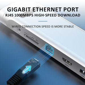 새로운 패션 9-in-1 다기능 노트북 스탠드 USB 허브 이더넷 포트 아로마 뚜껑이있는 휴대용 접이식 컴퓨터 홀더 - Product Image 2