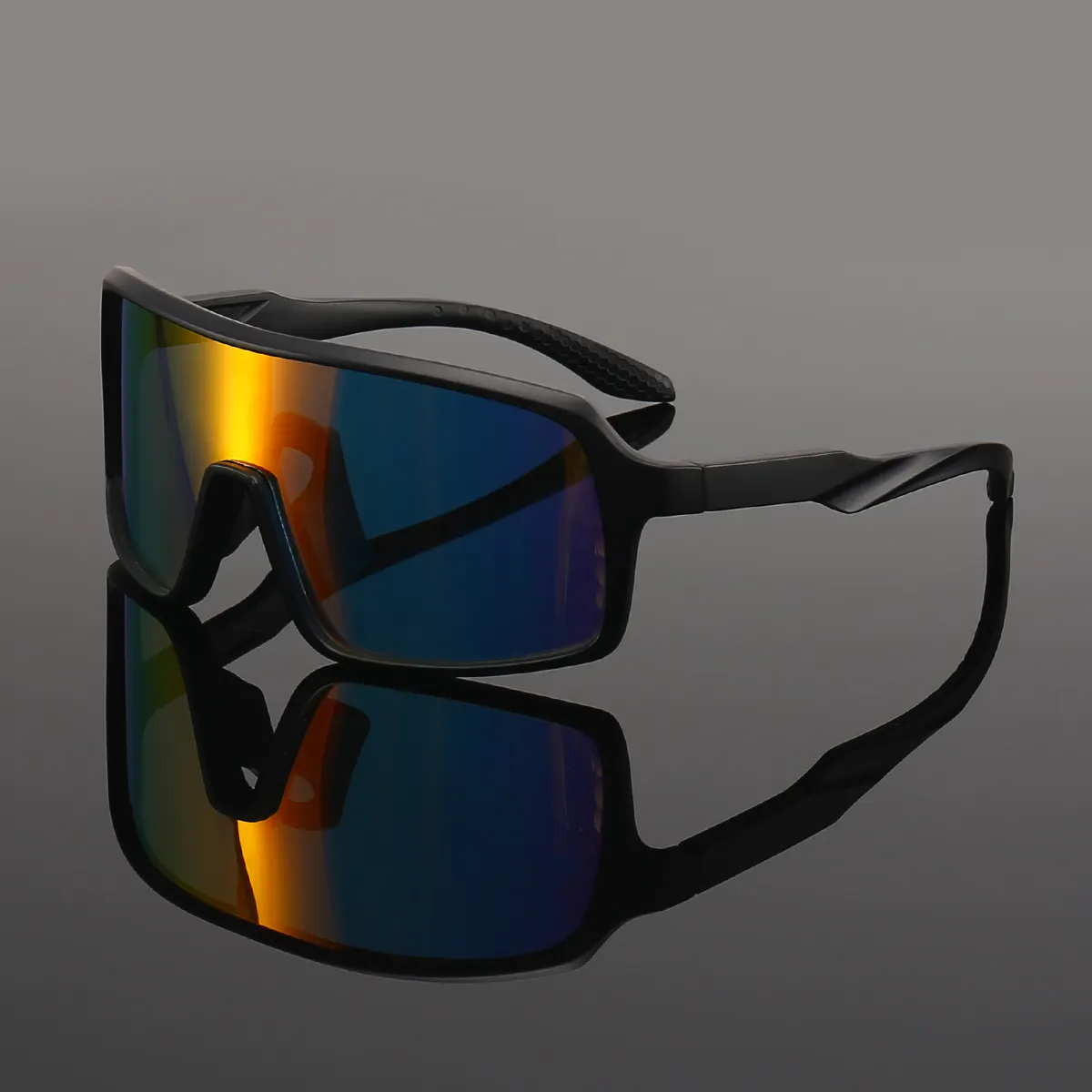 Kacamata hitam terpolarisasi pria, aksesoris mata olahraga luar ruangan tahan angin UV400 Vintage untuk lelaki 2366