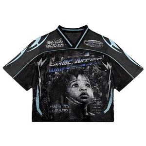 <span class=keywords><strong>Felpa</strong></span> Casual da <span class=keywords><strong>Uomo</strong></span> con Scollo <span class=keywords><strong>a</strong></span> V, Manica Corta, in Fibra di Poliestere, Asciugatura Rapida, Stampa Digitale 3D <span class=keywords><strong>a</strong></span> Sublimazione - Product Image 4