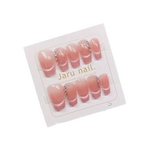 175 <span class=keywords><strong>Faux</strong></span> Ongles Français Faits Main à Presser, Effet Œil de Chat Rose avec Strass, Qualité Supérieure, pour Nail Art - Product Image 5