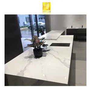 Artificial Stone Factory Calacatta White Quartz Tiles Countertops Kitchen Cabinets Marble Quartz Stone
