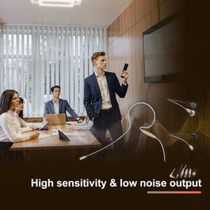 Système de microphone sans fil haute fidélité avec pince à cravate pour haut-parleurs, ensemble audio portable et accessoires d'enregistrement professionnels NHS660 - Product Image 2