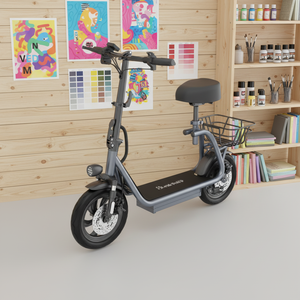Patinete Eléctrico Plegable M5 Pro <span class=keywords><strong>de</strong></span> 12 Pulgadas con Marco <span class=keywords><strong>de</strong></span> Aleación <span class=keywords><strong>de</strong></span> Aluminio, <span class=keywords><strong>Dos</strong></span> <span class=keywords><strong>Ruedas</strong></span> y Asiento para Desplazamientos Urbanos, 48V, Carga Máxima <span class=keywords><strong>de</strong></span> 120 kg - Product Image 5