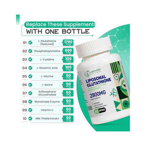 Capsule molle de glutathion de liposome de marque autonome 2800MG, supplément de glutathion soutient la désintoxication et anti-âge - Product Image 2