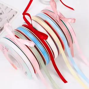 Jiuxia Trong Kho 6Mm Handmade DIY Ribbon Bow Tie Với Hai Mặt Mã hóa Satin Ribbon, Hoa Trang Trí Ribbon