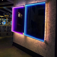 Miroir tunnel infini magique décoratif 3D sur mesure, jumbo, 2400*3200mm, en verre pour bars