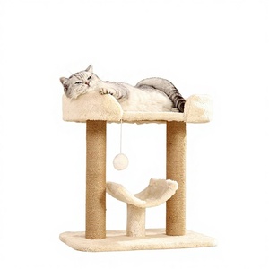 Árbol Compacto para Gatos de Interior con Poste Rascador de Sisal, Hamaca, Plataforma de Felpa, Torre Pequeña para Gatos para Apartamento - Product Image 1
