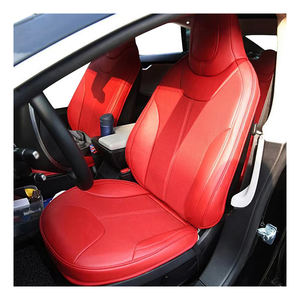 Housses de siège personnalisées pour Tesla Model S 2014 2015 2016 2017 <span class=keywords><strong>2018</strong></span> 2019 Accessoires étanches de voiture Faux cuir Nappa de luxe - Product Image 1