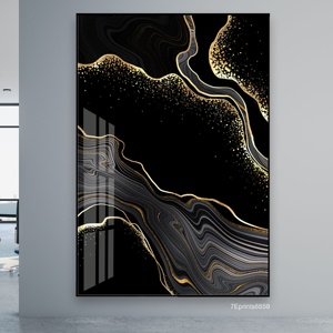 Dipinto Murale <span class=keywords><strong>per</strong></span> Soggiorno, Pittura Moderna in Cristallo e Porcellana, Opera d'Arte Astratta <span class=keywords><strong>per</strong></span> Hotel, Stampa Acrilica - Product Image 1