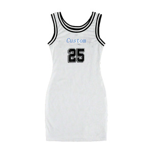 Robe de sport en maille de <span class=keywords><strong>basket</strong></span>-ball Offre Spéciale personnalisée pour femmes OEM Mini robe sans manches d'été - Product Image 1