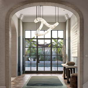 Lámpara Colgante Moderna de Alabastro Natural con Forma Personalizada, Lámpara de Araña LED de Piedra de Mármol de Lujo para Decoración de Comedor de Hotel o Villa - Product Image 4