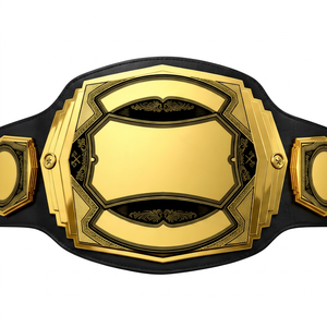 Ceinture de champion personnalisée Ideal Fightgear, plaquée or, sangle en cuir réglable, arts martiaux, boxe, MMA, sport, 42 pouces - Product Image 1