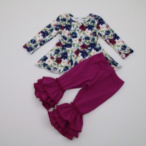 Tenues décontractées pour filles de 11 <span class=keywords><strong>ans</strong></span> Hauts à manches longues avec imprimé citrouille et <span class=keywords><strong>pantalon</strong></span> pour enfants d'âge préscolaire - Product Image 4