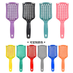Brosse à cheveux volumisante en forme de bouclier, à picots creux en diamant, pour massage et lissage, 20 cm+, en ABS/CPU, produit transfrontalier très vendu - Product Image 2