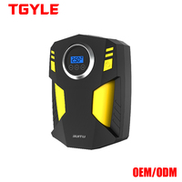 Compresseur d'air portable électrique pour voiture et moto, gonfleur de pneus ABS avec affichage numérique, haute puissance 12V, jauge 150psi, voyant d'avertissement