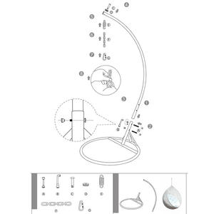 Chaise suspendue <span class=keywords><strong>en</strong></span> rotin PE de patio de haute qualité balançoire <span class=keywords><strong>en</strong></span> <span class=keywords><strong>osier</strong></span> PE balançoire extérieure panier <span class=keywords><strong>oeuf</strong></span> balançoire avec support - Product Image 3