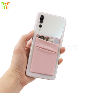 Funda portátil para teléfono móvil con tarjetero adhesivo elástico cartera para tarjetas de crédito tarjetero duradero - Product Image 4