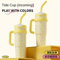 Gobelet Bingba Jumbo Grande Capacité avec Paille et Poignée, Nouveau Design Élégant pour Hommes et Femmes