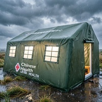 Tente médicale gonflable imperméable à double couche pour toutes les saisons, prévention des épidémies, isolation, secours d'urgence en plein air
