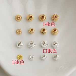 14K mạ vàng và màu sắc bảo quản vòng bay chiếc đĩa Vòng tay ngọc trai, đèn lồng đính cườm, bông tuyết Spacer, đồ trang sức tự làm accessori - Product Image 2