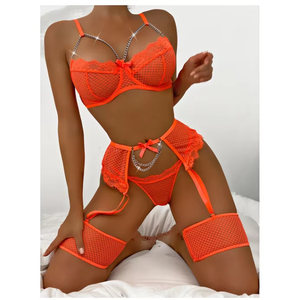 Ensemble de lingerie sexy et sensuel avec soutien-gorge à armatures, ensemble de sous-vêtements pour femmes, soutien-gorge push-up fin et culotte - Product Image 4