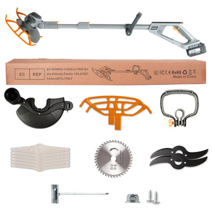 Tondeuse à gazon à affichage numérique avec coupe-bordures latéral, roue auxiliaire et indicateur de batterie - Coupe-herbe multifonction PICUS2596 Lithiu - Product Image 1