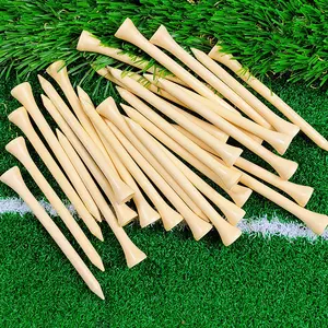 High Quality Natural Color Wooden Custom Cheap Bamboo Golf Tees